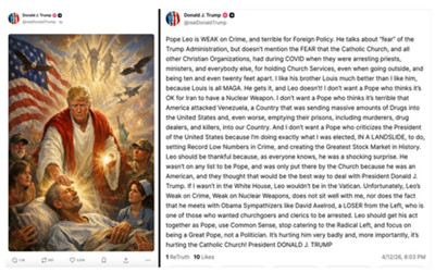 THE IDOLATOR-IN-CHIEF PLAYS SAVIOR WHILE THE POPE CHOOSES PROPHECY 